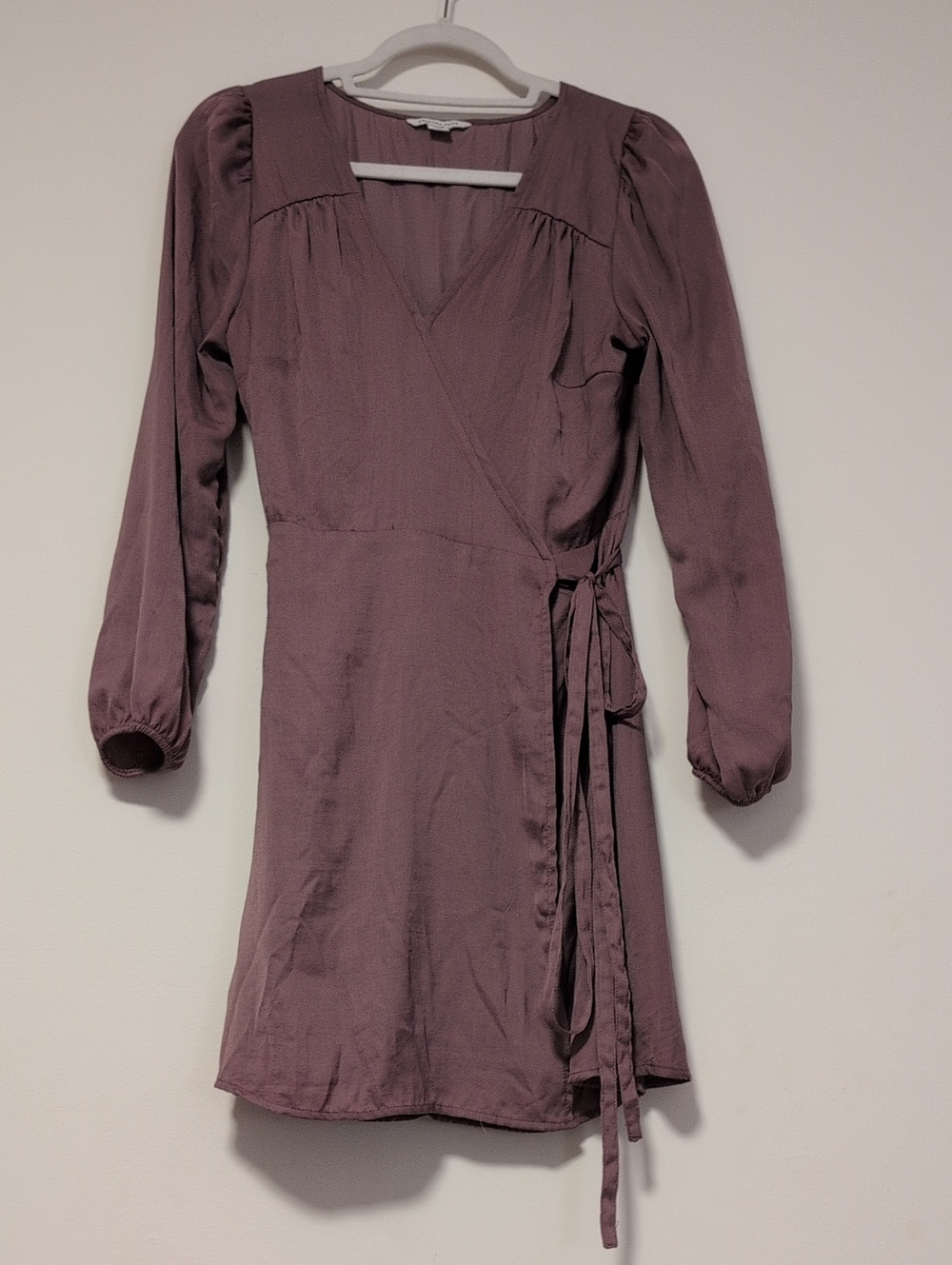 American Eagle Outfitters Dusty Mauve Wrap Dress
